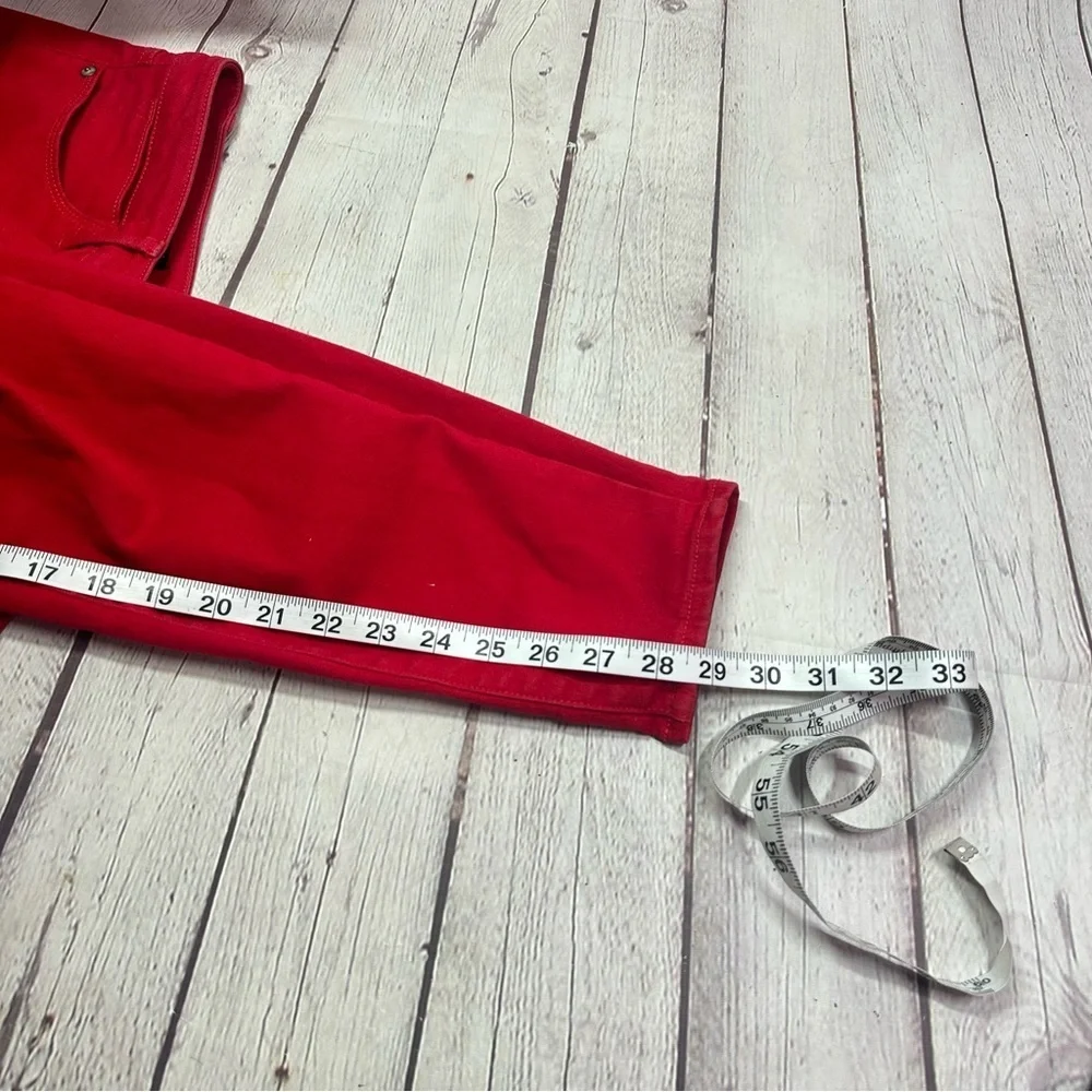 Talbots denim stretch red jegging sz 8 christmas holiday nautical 4th of july
